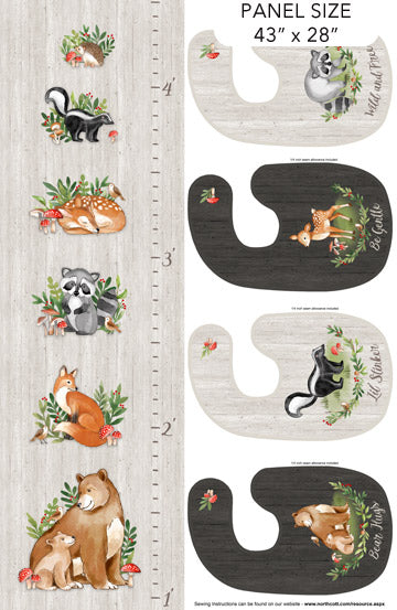 NC Woodland Adventure GROW CHART& BIB