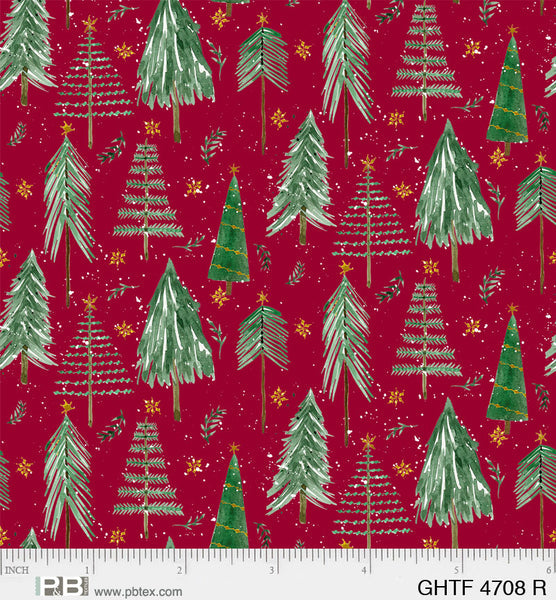 PB Gnomes Home Tree Farm Red trees