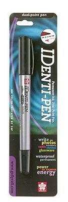 Identipen Dual Point-Fine and Extra Fine-Black