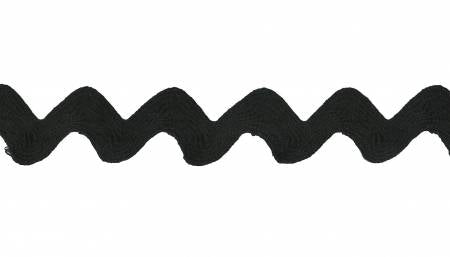 3/8in Cotton Ric Rac / Black