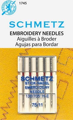 Schmetz Embroidery 75/11 5pk