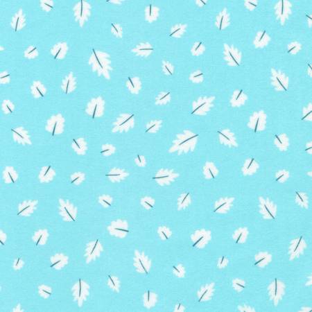RK Leaves Aqua Flannel