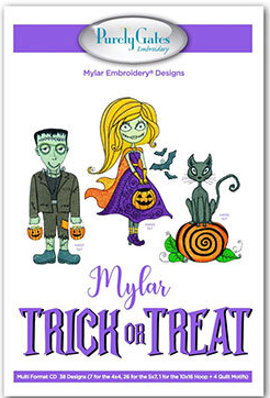 Mylar Trick or Treat Embroidery Designs
