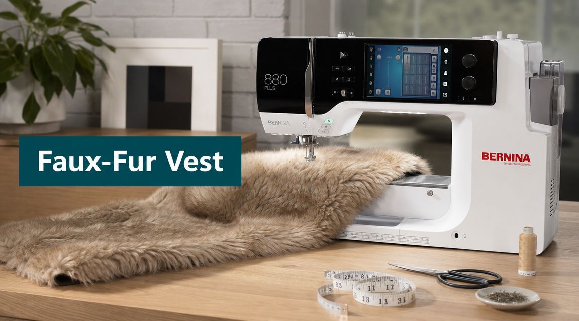 BERNINA 880 Plus Features: How to Sew a Faux-Fur Vest