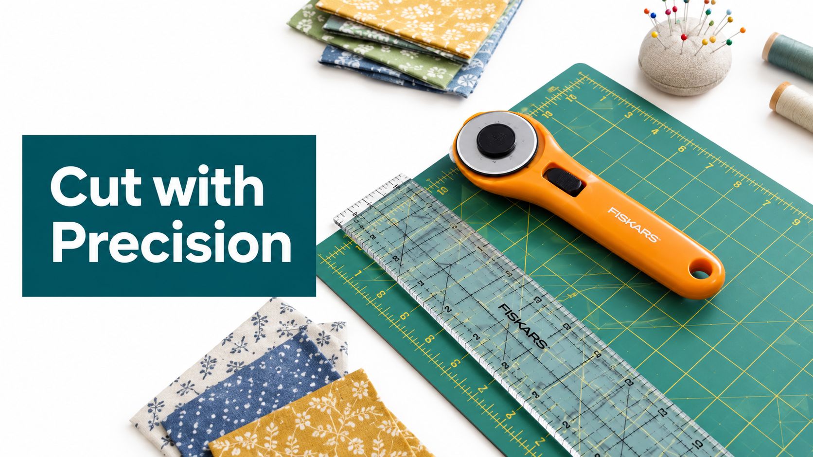 Fiskar Rotary Cutter and Ruler Combo