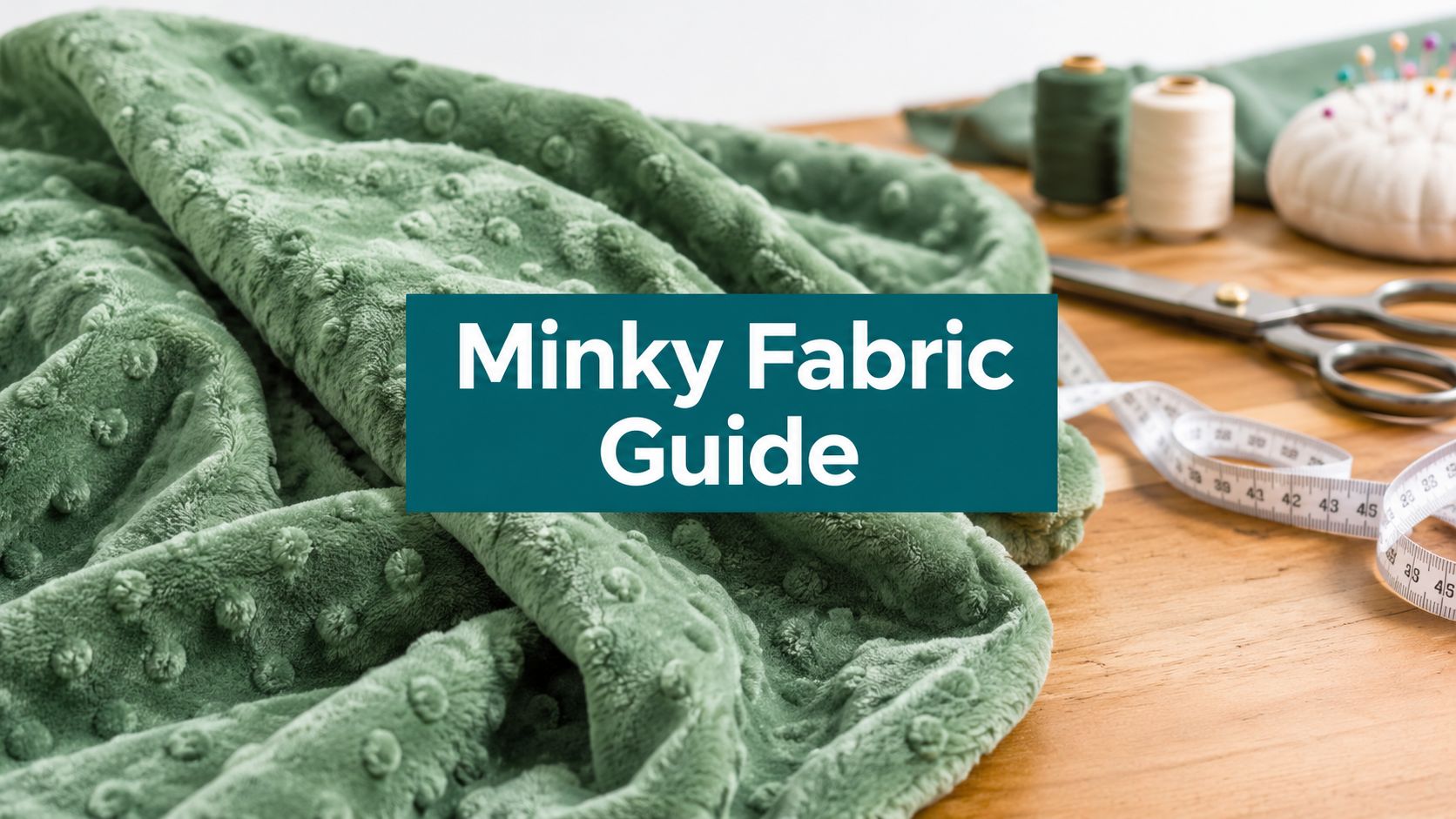 Green Minky Fabric Guide for Quilters