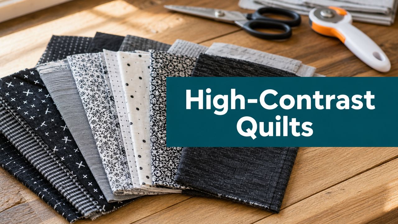 High-Contrast Quilt Fabric Sets: A Beginner's Guide