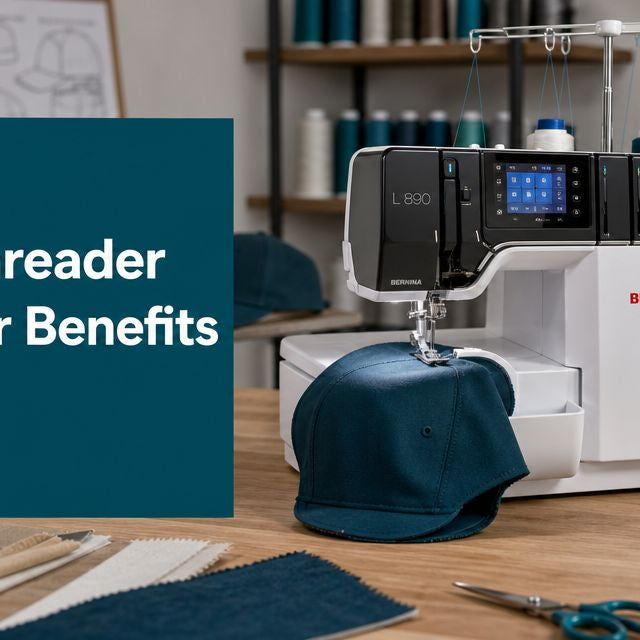 L 890 Air Threader Serger Benefits in Custom Hat Making