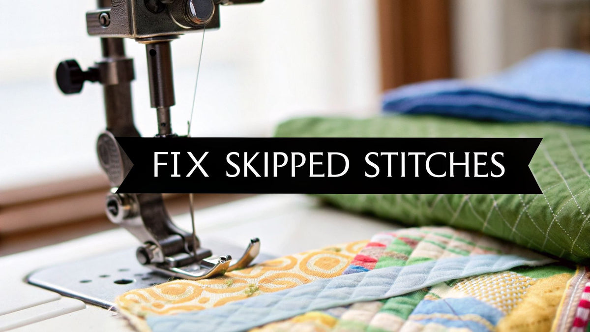 Why Does My Sewing Machine Skip Stitches: Quick Fixes — High Country Quilts