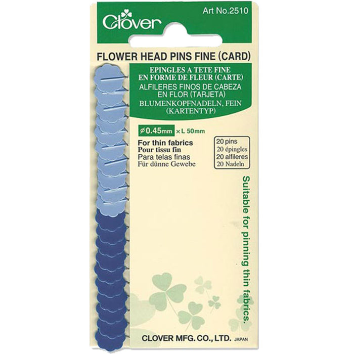 Clover Flower Head Pins Fine (0.45)
