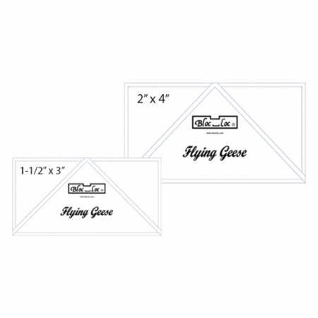 Bloc Loc Flying Geese Square Up Ruler #2 1.5x3 & 2x4