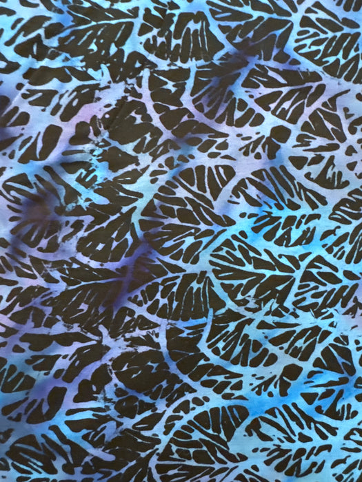 AN Stacked Blue Leaves Black