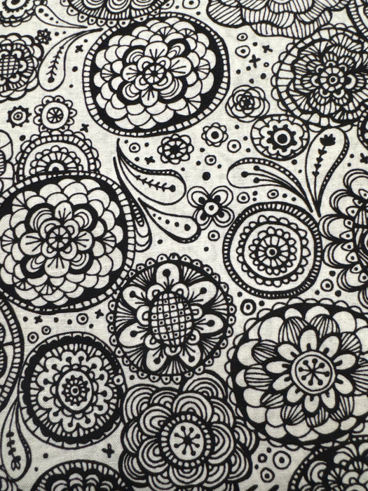 WL Illusion Drawn Floral Black