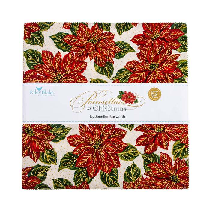 RB Poinsettias at Christmas 10in Stacker