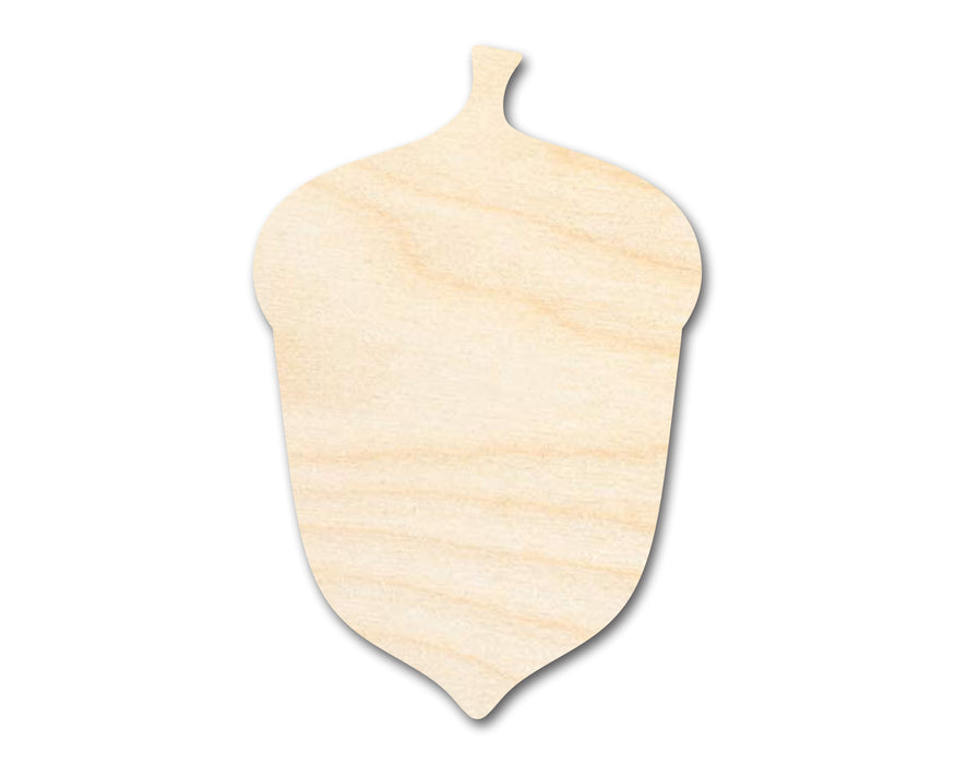 Unfinished Wood Acorn Shape | DIY Fall Forest Craft Cutout | Up to 36"