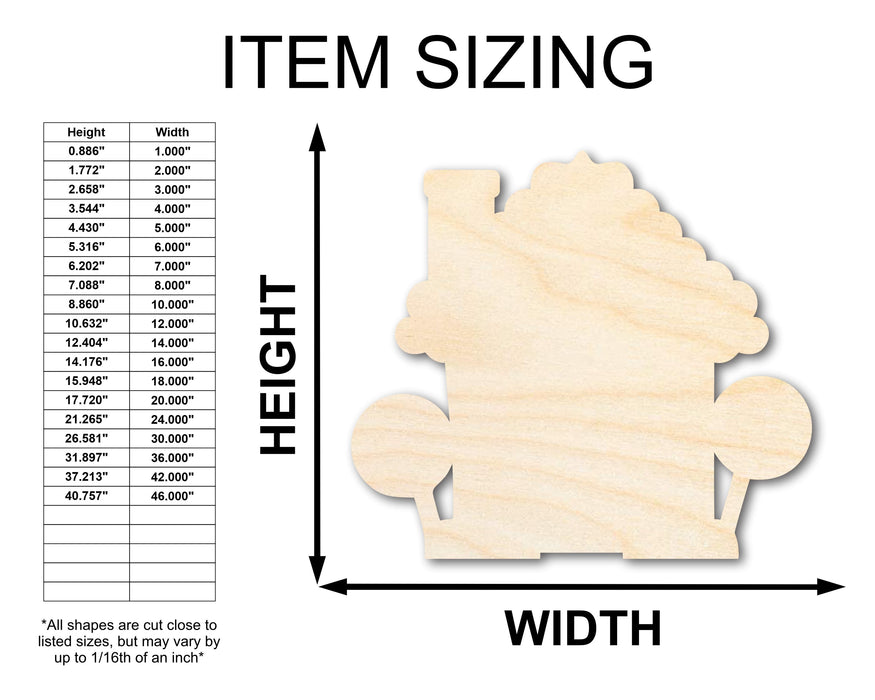 Unfinished Wood Gingerbread House Shape - Craft - up to 46"