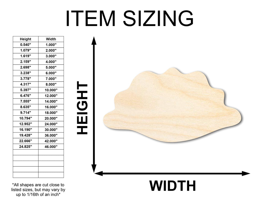 Unfinished Wood Pierogi Silhouette Shape - Craft - up to 46"