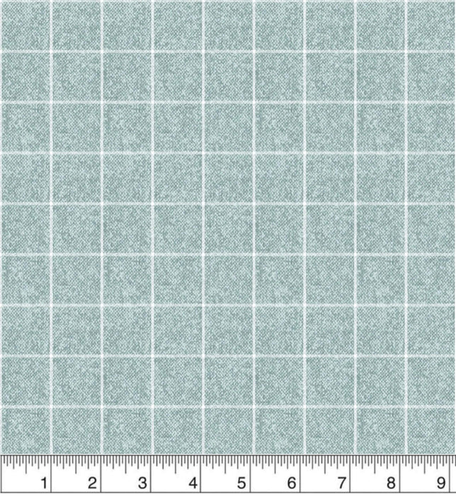A Wooly Garden - Window Plaid - Aquamarine