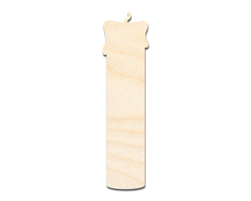 Unfinished Wood Candle Shape - Craft - up to 46"