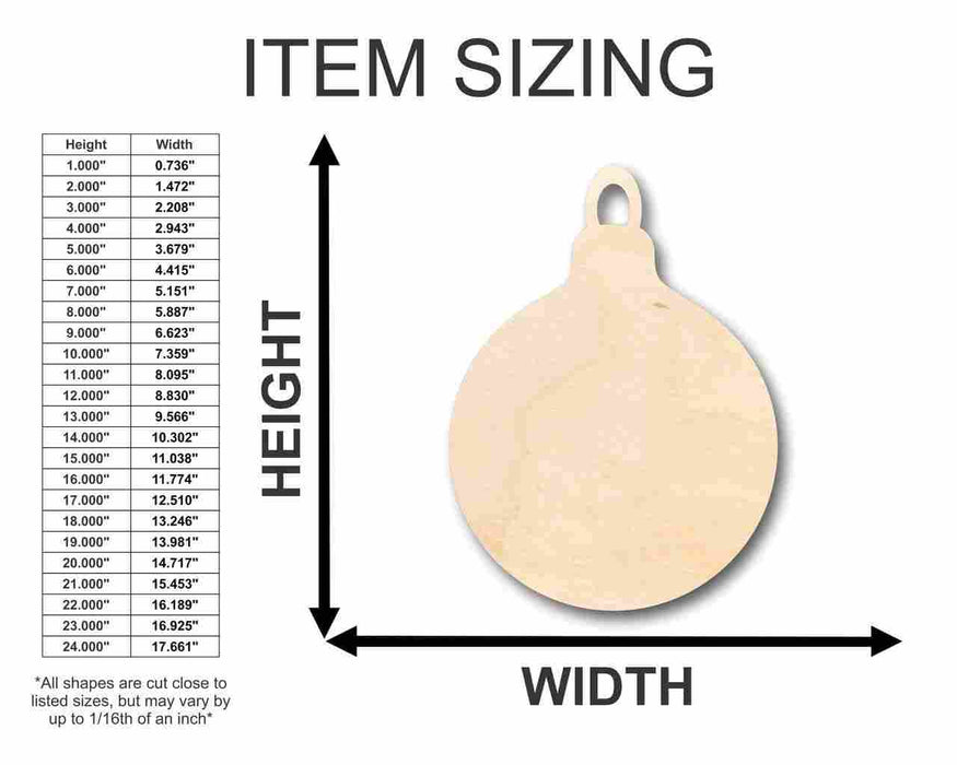 Unfinished Wood Bulb Shape - Christmas - Craft - up to 46" DIY