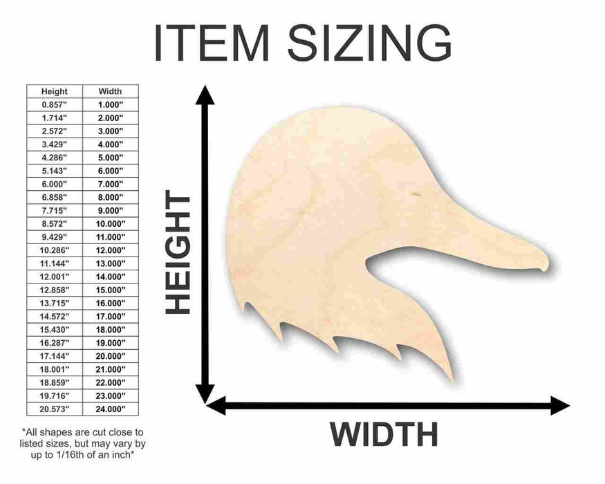 Unfinished Wood Duck Head Shape - Animal - Wildlife - Craft - up to 46" DIY