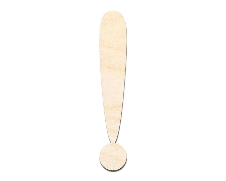 Unfinished Wood Exclamation Point Symbol - Craft - up to 46" DIY