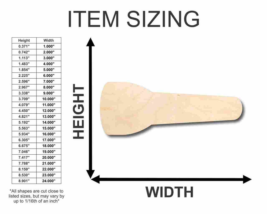 Unfinished Wood Flashlight Shape - Craft - up to 46" DIY