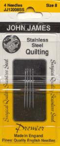 John James Stainless Steel Between / Quilting Needles Size 8