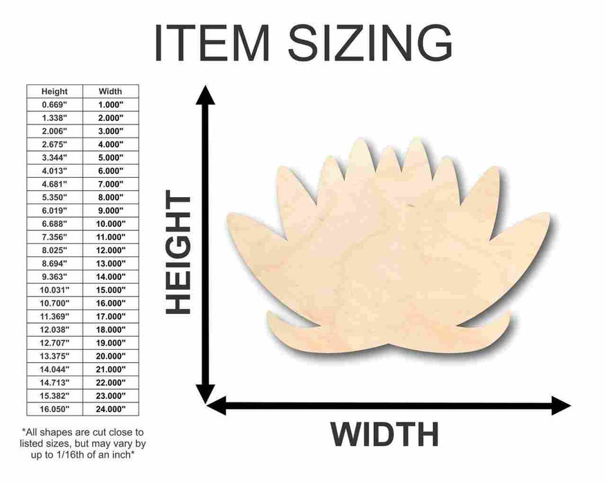 Unfinished Wood Lotus Flower Shape - Spring - Flower - Craft - up to 46" DIY