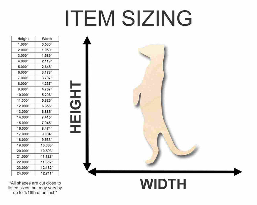 Unfinished Wood Meerkat Shape - Animal - Safari - Craft - up to 46" DIY