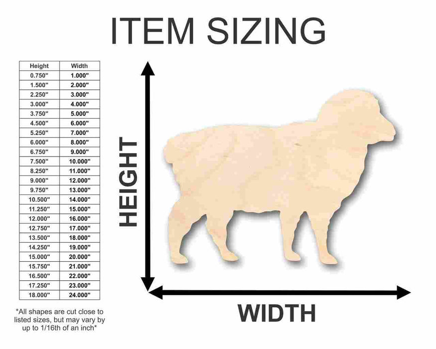 Unfinished Wood Sheep Shape - Farm Animal - Craft - up to 46" DIY