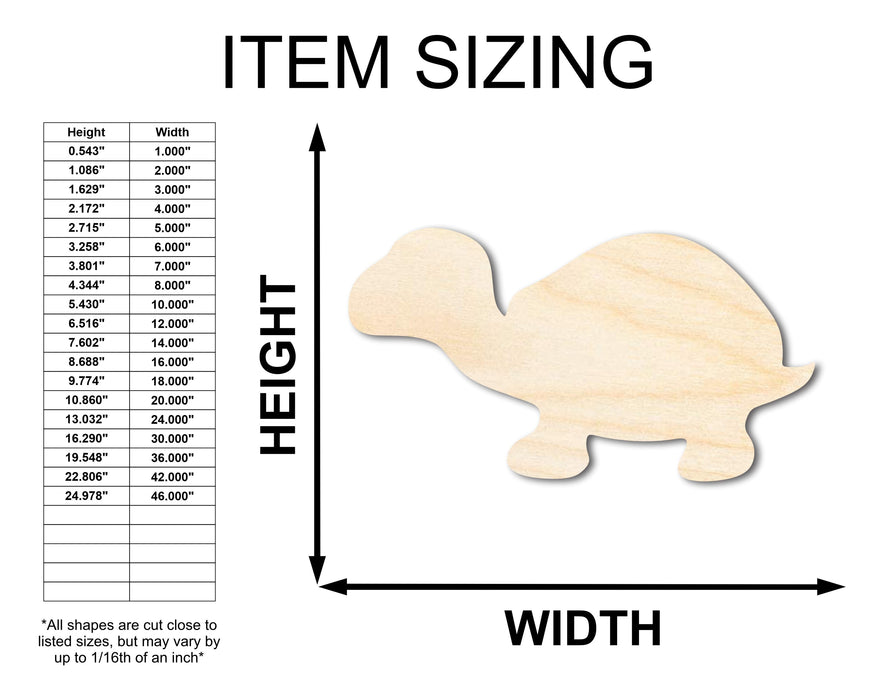 Unfinished Wood Turtle Shape - Craft - up to 46" DIY