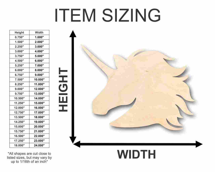 Unfinished Wood Unicorn Shape - Mythical - Beast - Craft - up to 46" DIY