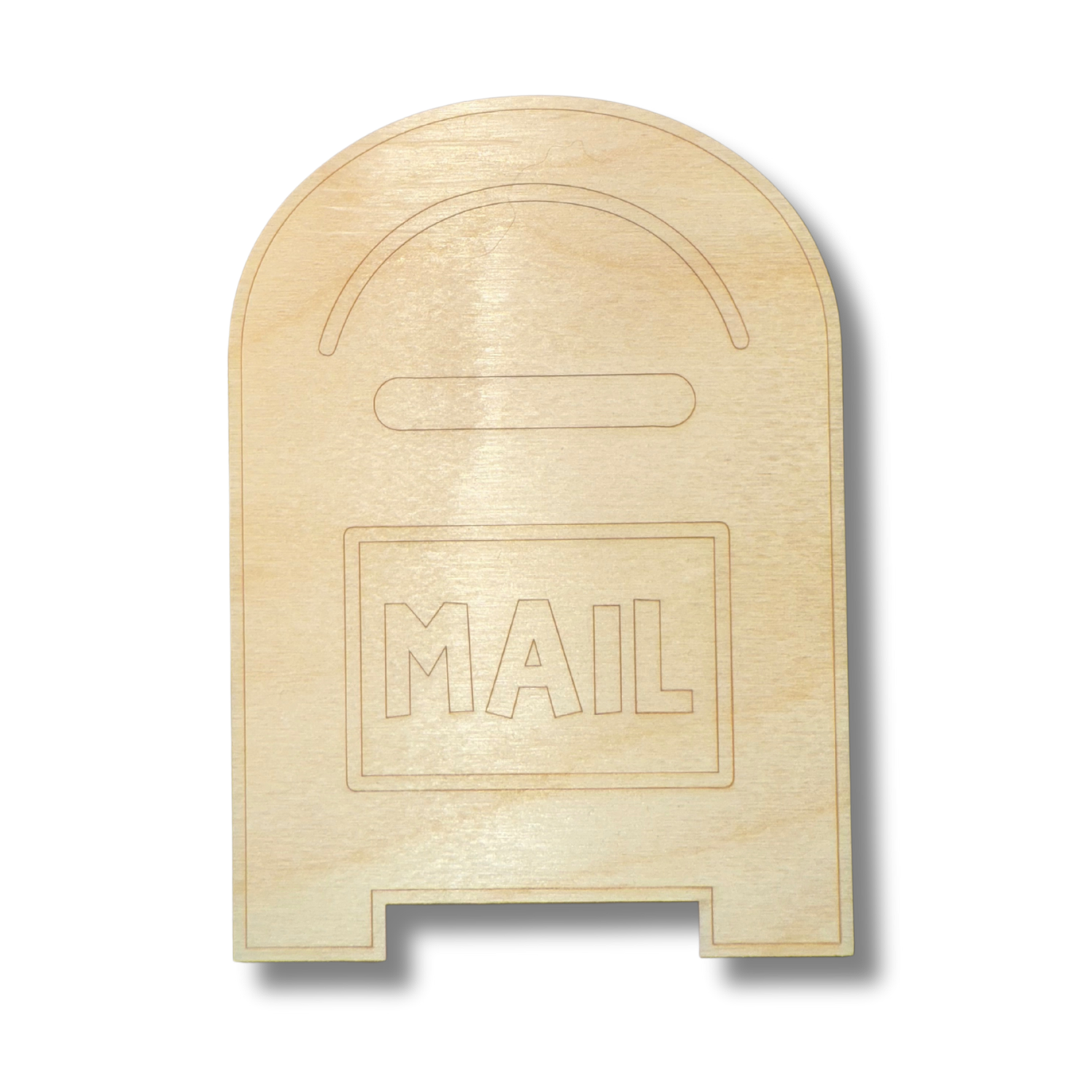 Unfinished Wood Etched Large Mail Box Shape | Paint By Line Crafts | u ...