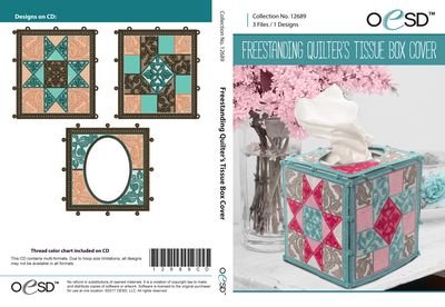 OESD Freestanding Quilter's Tissue Box EMB CD