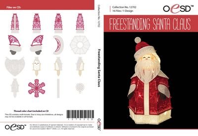 OESDFreestanding Santa Emb CD