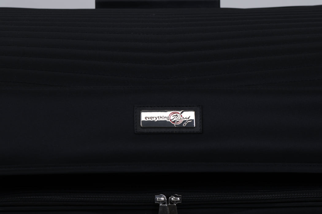 Everything Mary XL 4 Wheel Collapsible Rolling Sewing Machine Storage Case, Black