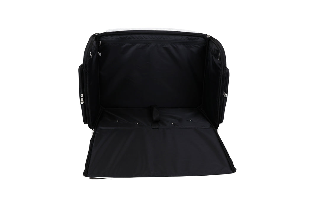 Everything Mary XL 4 Wheel Collapsible Rolling Sewing Machine Storage Case, Black