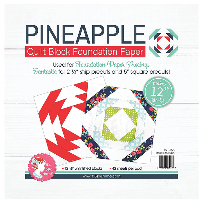 Pineapple Quilt Block Foundation Paper