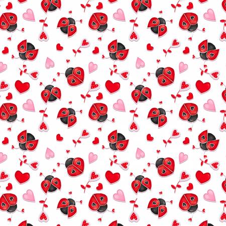 HG Love Struck White/Red Ladybugs 1366-08