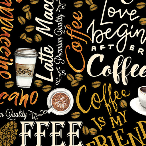 BE Fresh Brewed Words Black