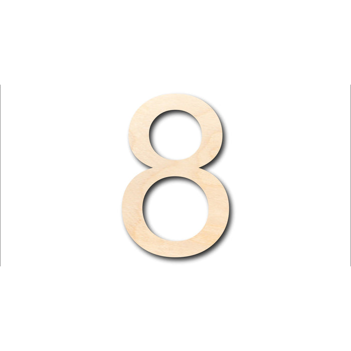 Unfinished Wood Arial Number 8 Shape - Craft - up to 46" DIY