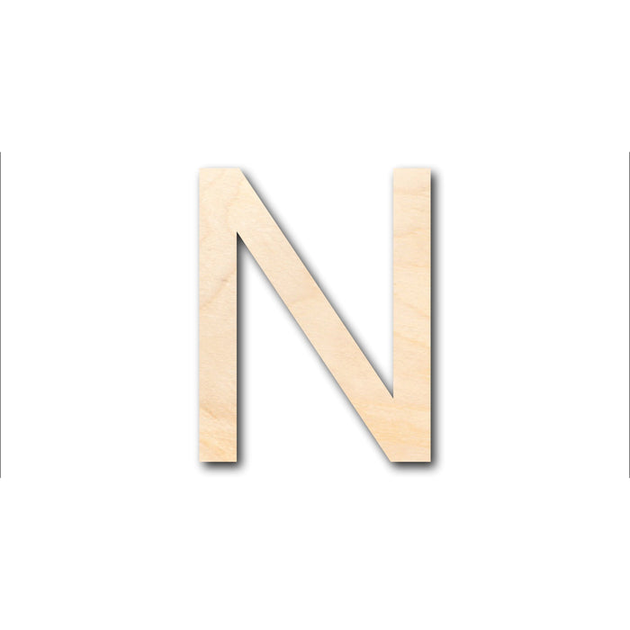 Unfinished Wood Arial Letter N Shape - Craft - up to 46" DIY