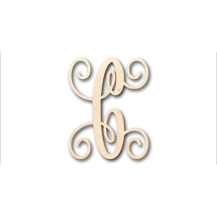 Unfinished Wood Monogram C Shape - Craft - up to 46" DIY