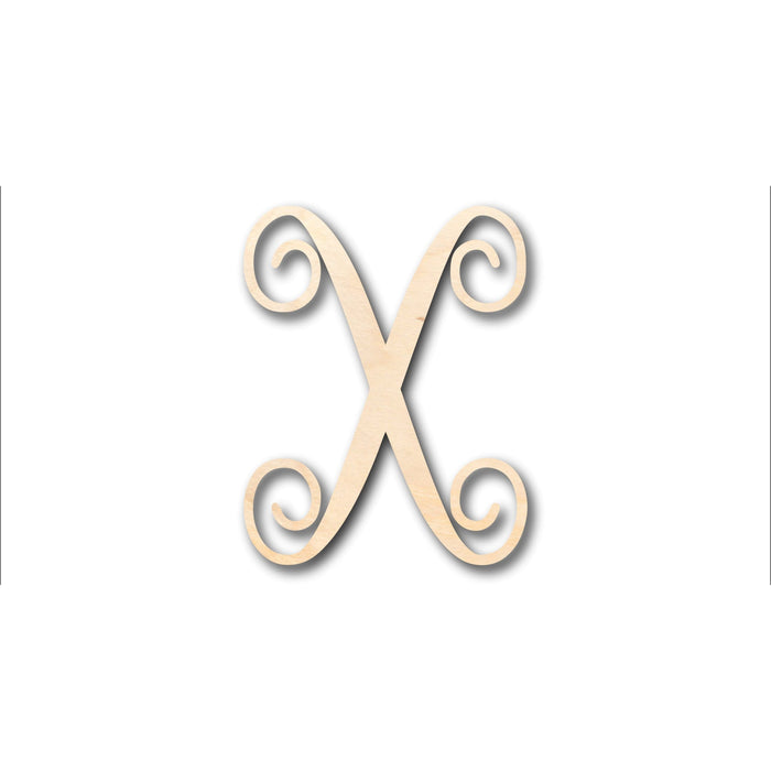 Unfinished Wood Monogram X Shape - Craft - up to 46" DIY