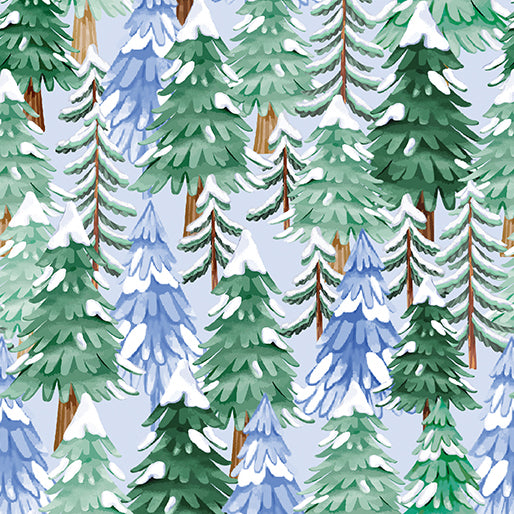 BE Wintery Forest Light Blue - Snowflake Wishes