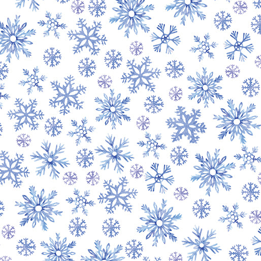 BE Wintery Snowflakes White - Snowflake Wishes