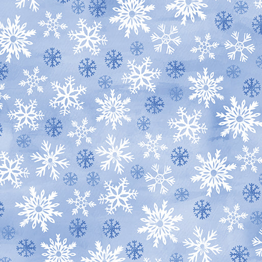 BE Wintery Snowflakes Light Blue - Snowflake Wishes