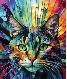 CA Kaleidoscope Cat Panel