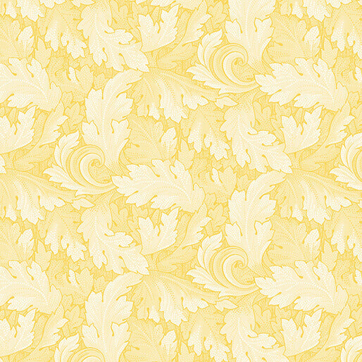 All About Daisies - Twirling Leaves - Light Yellow